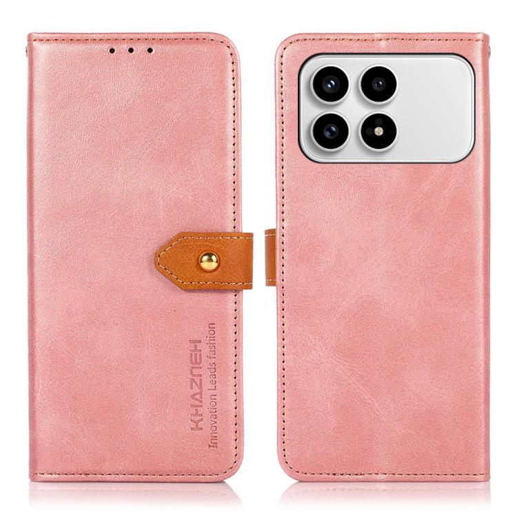 KHAZNEH Cowhide Texture Flip Leather Phone Case, For Redmi K90 Pro Max/Poco F8 Ultra, For Redmi K90/Poco F8 Pro, For Redmi Note 15 Pro+ 5G Global 163.3, For Redmi Note 15 Pro 5G Global 163.6mm, For Redmi Note 15 5G Global 164mm�������������������������...