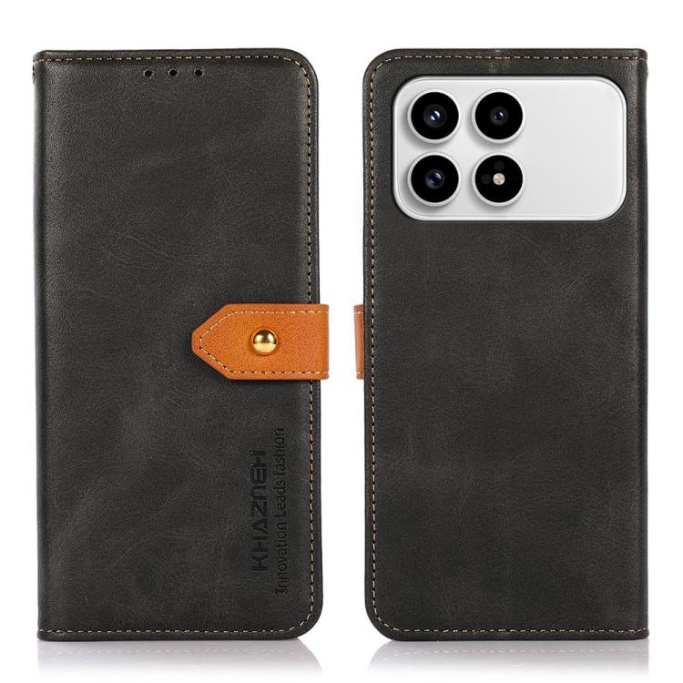 KHAZNEH Cowhide Texture Flip Leather Phone Case, For Redmi K90 Pro Max/Poco F8 Ultra, For Redmi K90/Poco F8 Pro, For Redmi Note 15 Pro+ 5G Global 163.3, For Redmi Note 15 Pro 5G Global 163.6mm, For Redmi Note 15 5G Global 164mm�������������������������...