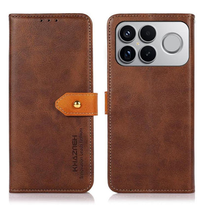 KHAZNEH Cowhide Texture Flip Leather Phone Case, For Redmi K90 Pro Max/Poco F8 Ultra, For Redmi K90/Poco F8 Pro, For Redmi Note 15 Pro+ 5G Global 163.3, For Redmi Note 15 Pro 5G Global 163.6mm, For Redmi Note 15 5G Global 164mm�������������������������...