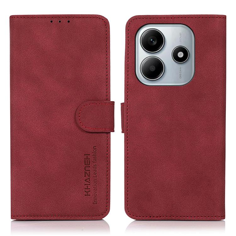 KHAZNEH Matte Texture Leather Phone Case, For Redmi K80 / K80 Pro, For Redmi Note 14 4G 164.84mm, For Redmi Turbo 4 Pro, For Redmi Turbo 4, For Redmi 14C 4G, For Xiaomi Redmi 13 4G