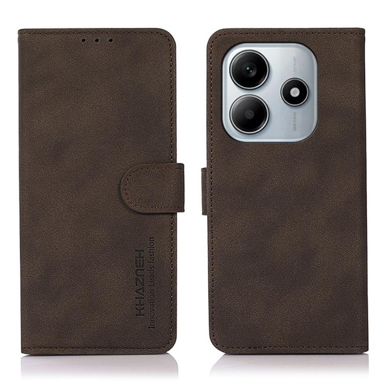 KHAZNEH Matte Texture Leather Phone Case, For Redmi K80 / K80 Pro, For Redmi Note 14 4G 164.84mm, For Redmi Turbo 4 Pro, For Redmi Turbo 4, For Redmi 14C 4G, For Xiaomi Redmi 13 4G