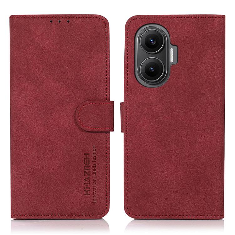 KHAZNEH Matte Texture Leather Phone Case, For Redmi K80 / K80 Pro, For Redmi Note 14 4G 164.84mm, For Redmi Turbo 4 Pro, For Redmi Turbo 4, For Redmi 14C 4G, For Xiaomi Redmi 13 4G