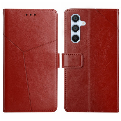 Y-shaped Pattern Flip Leather Phone Case, For Samsung Galaxy S25+ 5G, For Samsung Galaxy S25 Ultra 5G, For Samsung Galaxy S24 FE 5G