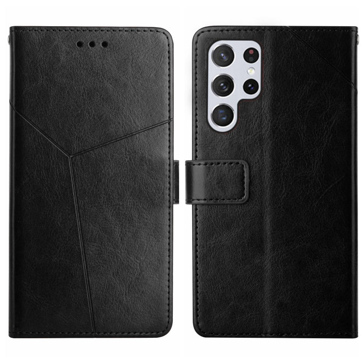 Y-shaped Pattern Flip Leather Phone Case