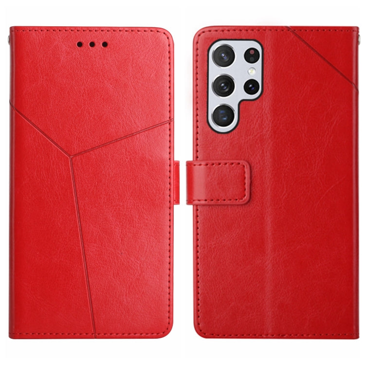 Y-shaped Pattern Flip Leather Phone Case