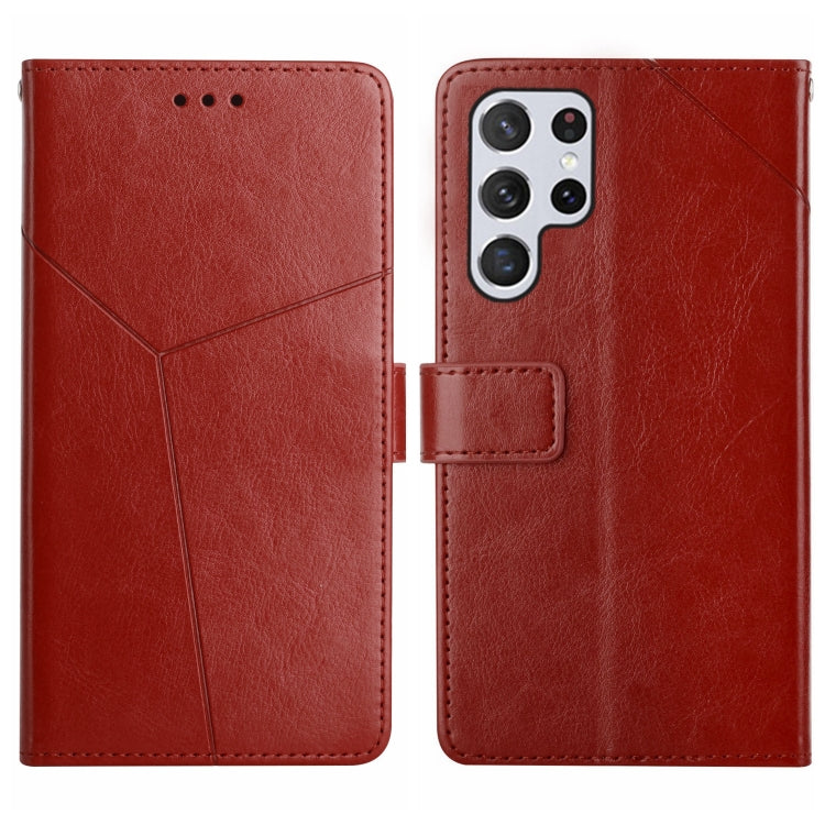 Y-shaped Pattern Flip Leather Phone Case