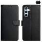 HT02 Genuine Leather Fingerprint-proof Flip Phone Case, For Samsung Galaxy S24 FE