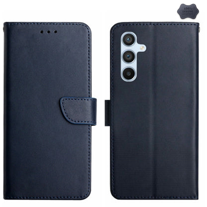 HT02 Genuine Leather Fingerprint-proof Flip Phone Case, For Samsung Galaxy S24 FE
