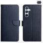 HT02 Genuine Leather Fingerprint-proof Flip Phone Case, For Samsung Galaxy S24 FE