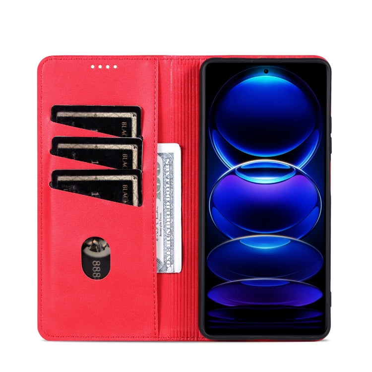 AZNS Magnetic Calf Texture Flip Leather Phone Case
