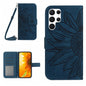 Skin Feel Sun Flower Embossed Flip Leather Phone Case with Lanyard, For Samsung Galaxy S25+ 5G, For Samsung Galaxy S25 Ultra 5G
