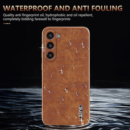 AZNS Electroplated Frame Crocodile Texture Full Coverage Phone Case