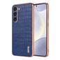 AZNS Electroplated Frame Crocodile Texture Full Coverage Phone Case, For Samsung Galaxy S23+ 5G, For Samsung Galaxy S23 5G, For Samsung Galaxy S22+ 5G, For Samsung Galaxy S22 5G