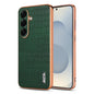 AZNS Electroplated Frame Crocodile Texture Full Coverage Phone Case, For Samsung Galaxy S26+ 5G, For Samsung Galaxy S26 Ultra 5G, For Samsung Galaxy S26 5G, For Samsung Galaxy S25 Edge 5G