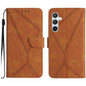 Stitching Embossed Leather Phone Case, For Samsung Galaxy S25+ 5G, For Samsung Galaxy S25 Ultra 5G, For Samsung Galaxy S24 FE 5G