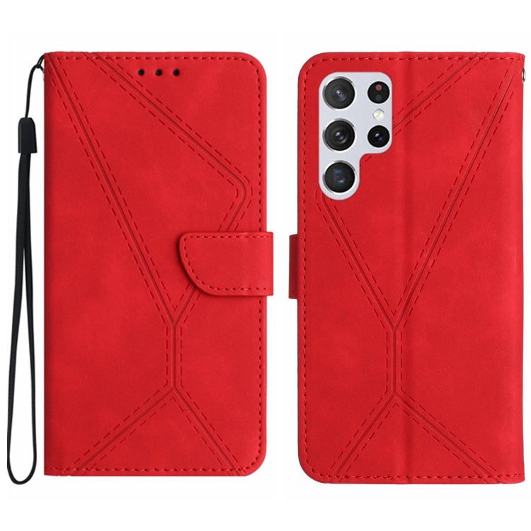 Stitching Embossed Leather Phone Case, For Samsung Galaxy S25+ 5G, For Samsung Galaxy S25 Ultra 5G, For Samsung Galaxy S24 FE 5G