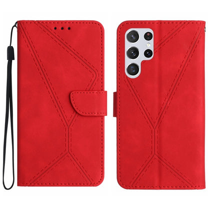 Stitching Embossed Leather Phone Case, For Samsung Galaxy S25+ 5G, For Samsung Galaxy S25 Ultra 5G, For Samsung Galaxy S24 FE 5G