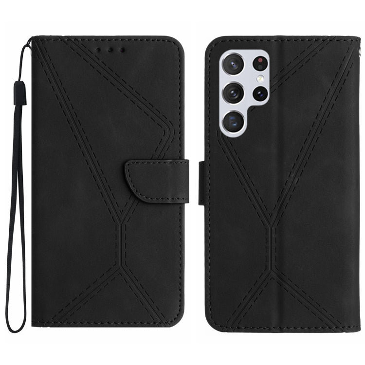 Stitching Embossed Leather Phone Case, For Samsung Galaxy S25+ 5G, For Samsung Galaxy S25 Ultra 5G, For Samsung Galaxy S24 FE 5G