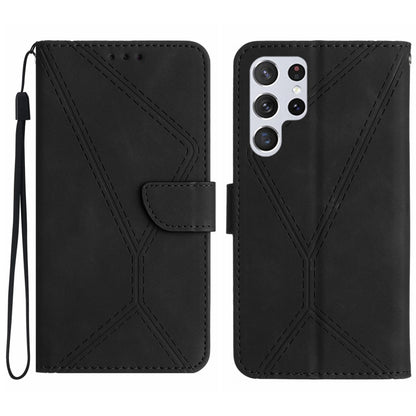 Stitching Embossed Leather Phone Case, For Samsung Galaxy S25+ 5G, For Samsung Galaxy S25 Ultra 5G, For Samsung Galaxy S24 FE 5G