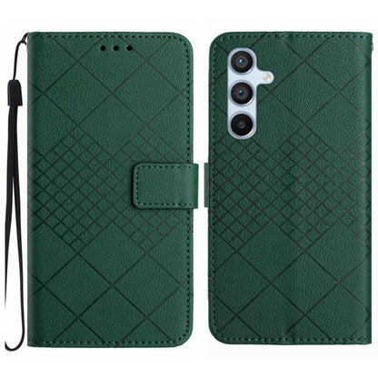 Rhombic Grid Texture Leather Phone Case