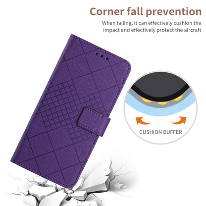 Rhombic Grid Texture Leather Phone Case, For Samsung Galaxy S25+ 5G, For Samsung Galaxy S25 Ultra 5G, For Samsung Galaxy S24 FE