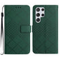 Rhombic Grid Texture Leather Phone Case, For Samsung Galaxy S25+ 5G, For Samsung Galaxy S25 Ultra 5G, For Samsung Galaxy S24 FE