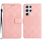 Rhombic Grid Texture Leather Phone Case, For Samsung Galaxy S25+ 5G, For Samsung Galaxy S25 Ultra 5G, For Samsung Galaxy S24 FE