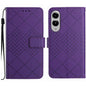 Rhombic Grid Texture Leather Phone Case, For Galaxy S26 FE 5G, For Samsung Galaxy S25 FE 5G, For Samsung Galaxy S25 Edge 5G, For Samsung Galaxy S25 5G