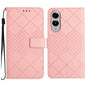 Rhombic Grid Texture Leather Phone Case