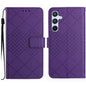 Rhombic Grid Texture Leather Phone Case, For Galaxy S26 FE 5G, For Samsung Galaxy S25 FE 5G, For Samsung Galaxy S25 Edge 5G, For Samsung Galaxy S25 5G