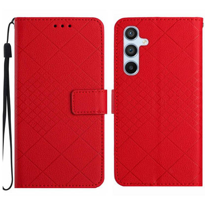 Rhombic Grid Texture Leather Phone Case, For Galaxy S26 FE 5G, For Samsung Galaxy S25 FE 5G, For Samsung Galaxy S25 Edge 5G, For Samsung Galaxy S25 5G