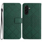 Rhombic Grid Texture Leather Phone Case, For Galaxy S26 FE 5G, For Samsung Galaxy S25 FE 5G, For Samsung Galaxy S25 Edge 5G, For Samsung Galaxy S25 5G