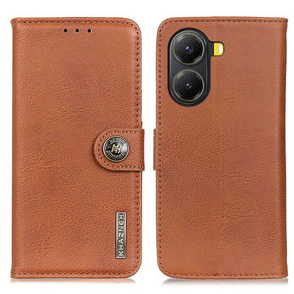 KHAZNEH Cowhide Texture Horizontal Flip Leather Phone Case