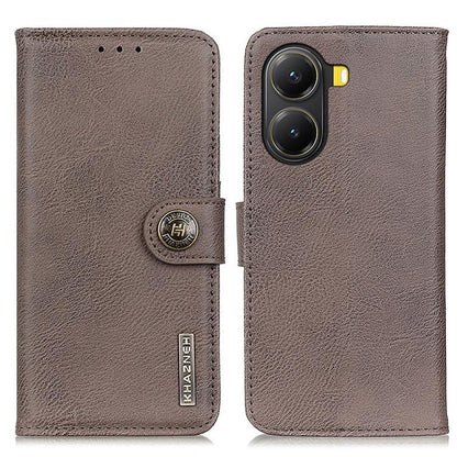 KHAZNEH Cowhide Texture Horizontal Flip Leather Phone Case
