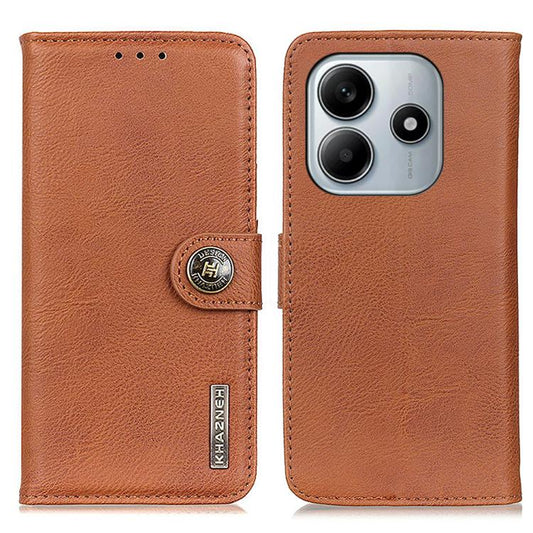 KHAZNEH Cowhide Texture Horizontal Flip Leather Phone Case