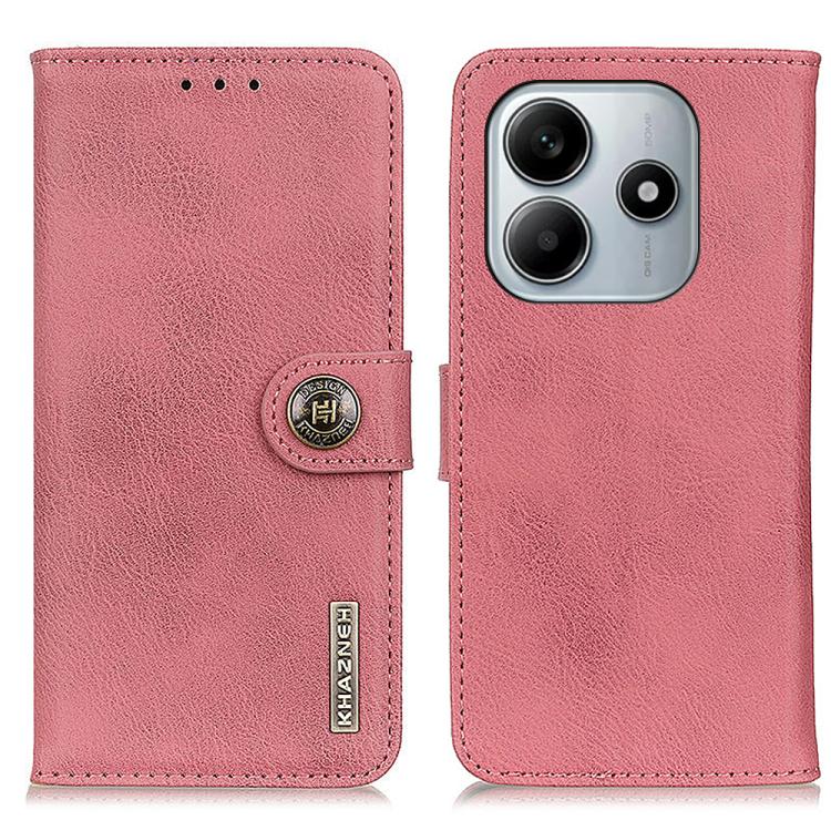KHAZNEH Cowhide Texture Horizontal Flip Leather Phone Case