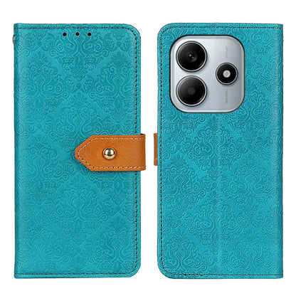 European Floral Embossed Leather Phone Case
