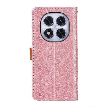 European Floral Embossed Leather Phone Case