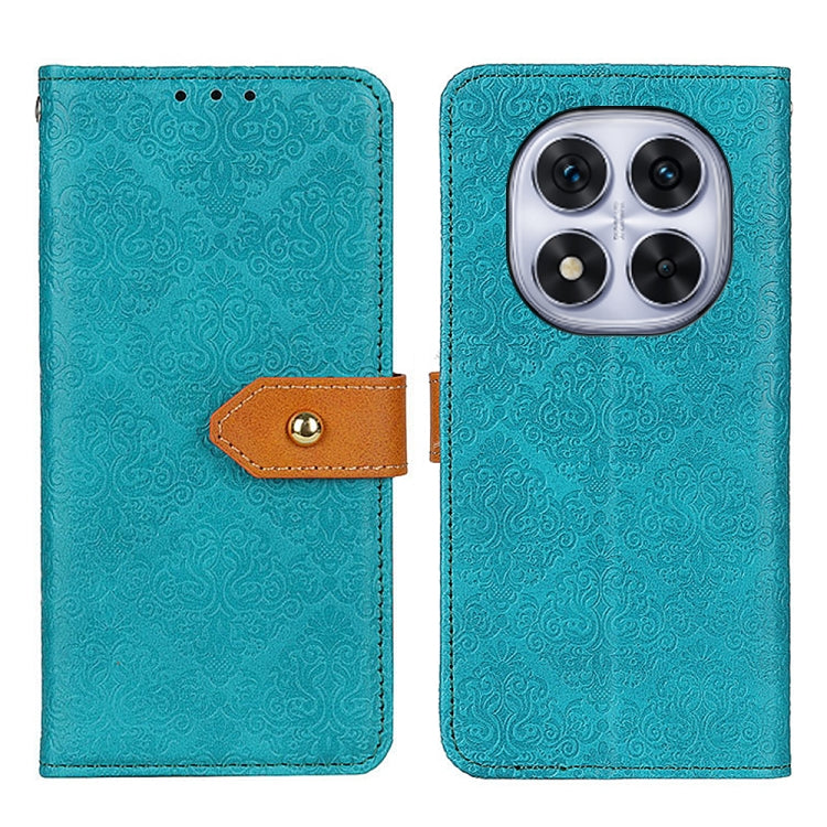 European Floral Embossed Leather Phone Case