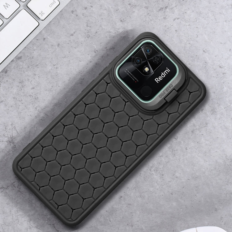 Honeycomb Radiating Lens Holder TPU Phone Case, For Xiaomi Redmi 10C