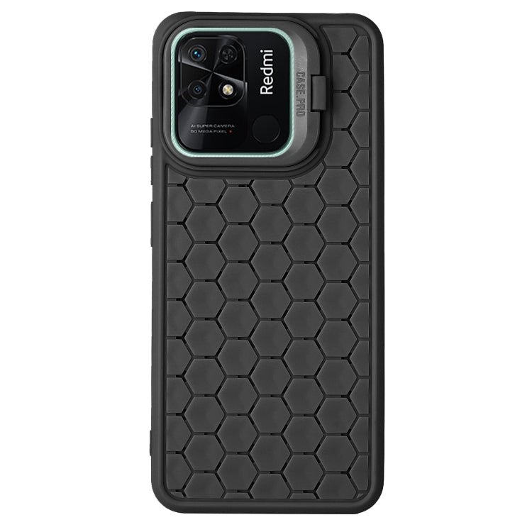 Honeycomb Radiating Lens Holder TPU Phone Case, For Xiaomi Redmi 10C