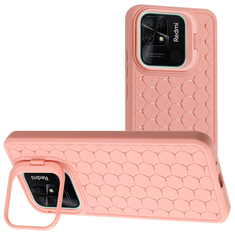 Honeycomb Radiating Lens Holder TPU Phone Case, For Xiaomi Redmi 10C