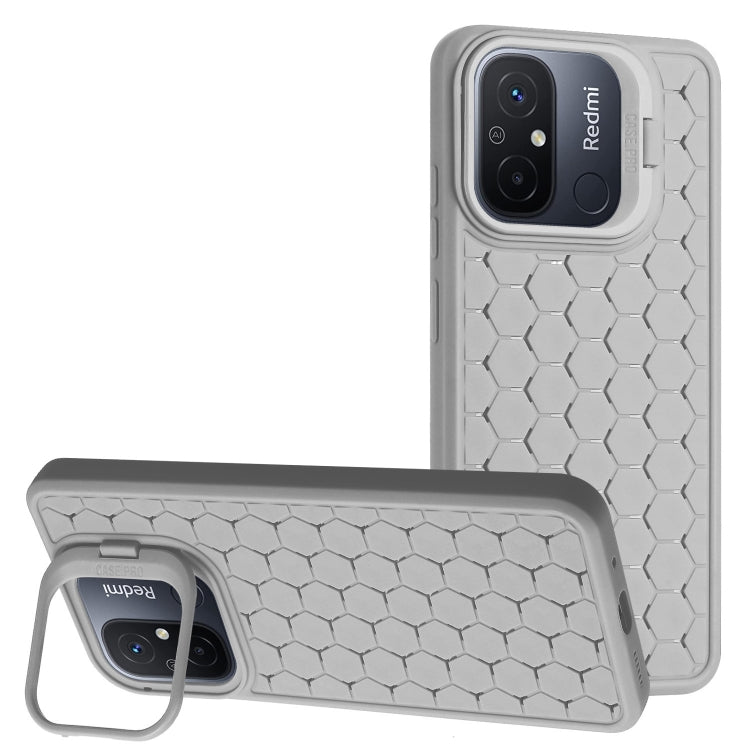 Honeycomb Radiating Lens Holder TPU Phone Case, For Xiaomi Redmi Note 12 Pro 4G, For Xiaomi Redmi Note 12 4G Global, For Xiaomi Redmi 12C, For Xiaomi Redmi Note 11 Global