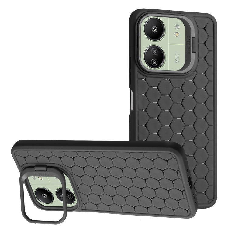 Honeycomb Radiating Lens Holder TPU Phone Case, For Xiaomi Redmi Note 13 Pro 4G, For Xiaomi Redmi Note 13 4G, For Xiaomi Redmi 13C, For Xiaomi Redmi 12 4G