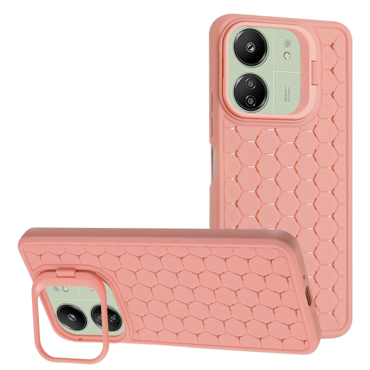 Honeycomb Radiating Lens Holder TPU Phone Case, For Xiaomi Redmi Note 13 Pro 4G, For Xiaomi Redmi Note 13 4G, For Xiaomi Redmi 13C, For Xiaomi Redmi 12 4G