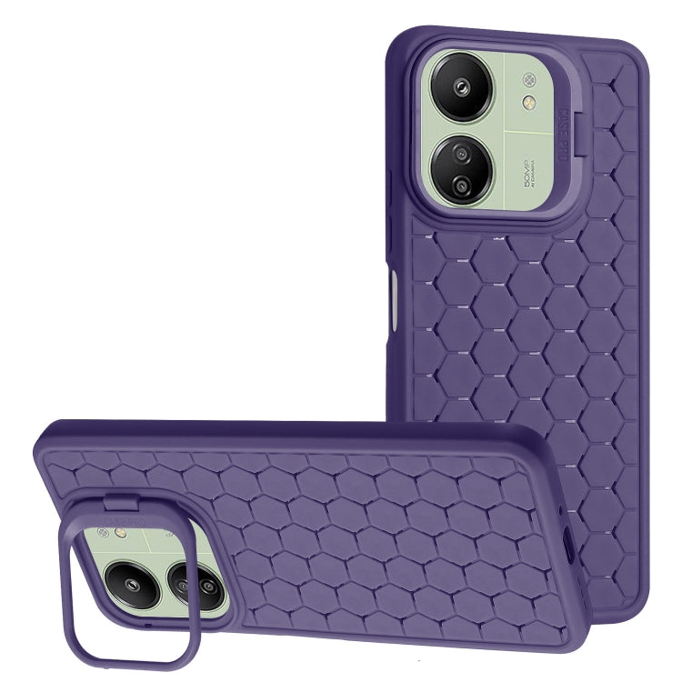 Honeycomb Radiating Lens Holder TPU Phone Case, For Xiaomi Redmi Note 13 Pro 4G, For Xiaomi Redmi Note 13 4G, For Xiaomi Redmi 13C, For Xiaomi Redmi 12 4G
