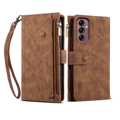 ESEBLE Retro Frosted RFID Flip Leather Phone Case, For Samsung Galaxy S25+ 5G, For Samsung Galaxy S25 Ultra 5G, For Samsung Galaxy S24 FE 5G, For Samsung Galaxy S24 Ultra 5G, For Samsung Galaxy S24+ 5G