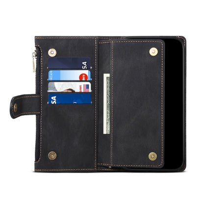 ESEBLE Retro Frosted RFID Flip Leather Phone Case, For Samsung Galaxy S25+ 5G, For Samsung Galaxy S25 Ultra 5G, For Samsung Galaxy S24 FE 5G, For Samsung Galaxy S24 Ultra 5G, For Samsung Galaxy S24+ 5G