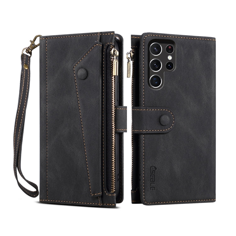 ESEBLE Retro Frosted RFID Flip Leather Phone Case, For Samsung Galaxy S25+ 5G, For Samsung Galaxy S25 Ultra 5G, For Samsung Galaxy S24 FE 5G, For Samsung Galaxy S24 Ultra 5G, For Samsung Galaxy S24+ 5G