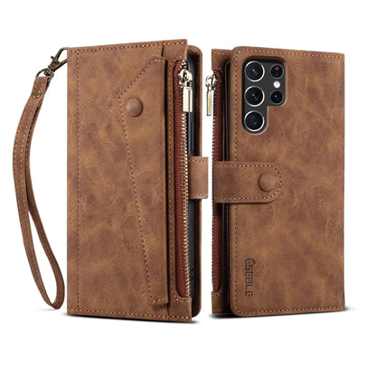 ESEBLE Retro Frosted RFID Flip Leather Phone Case, For Samsung Galaxy S25+ 5G, For Samsung Galaxy S25 Ultra 5G, For Samsung Galaxy S24 FE 5G, For Samsung Galaxy S24 Ultra 5G, For Samsung Galaxy S24+ 5G
